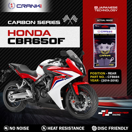 CRANK1 Brake Pads for Honda CBR650F — Ceramic & Sintered, Front & Rear