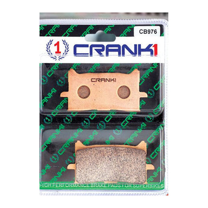 CRANK1 Brake Pads for Honda CBR650R, Ceramic & Sintered, Front & Rear, in retail packaging