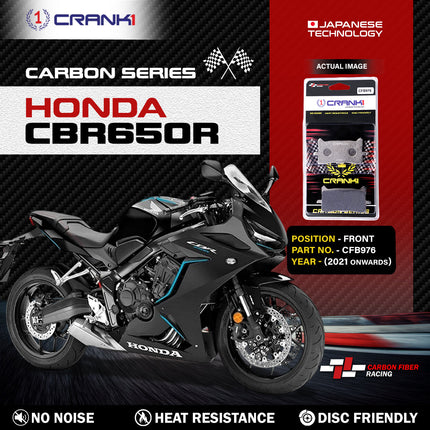 CRANK1 Brake Pads for Honda CBR650R — Ceramic & Sintered, Front & Rear