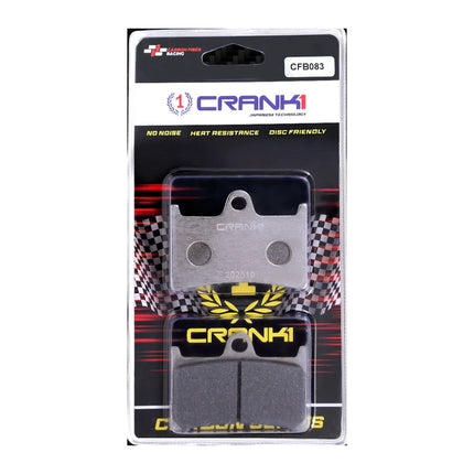 CRANK1 Brake Pads for Yamaha YZF-R1, Ceramic & Sintered, Front & Rear, CRANK1 CFB083 in retail packaging