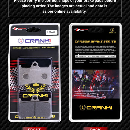 CRANK1 Brake Pads for Yamaha YZF-R6 — Ceramic & Sintered, Front & Rear