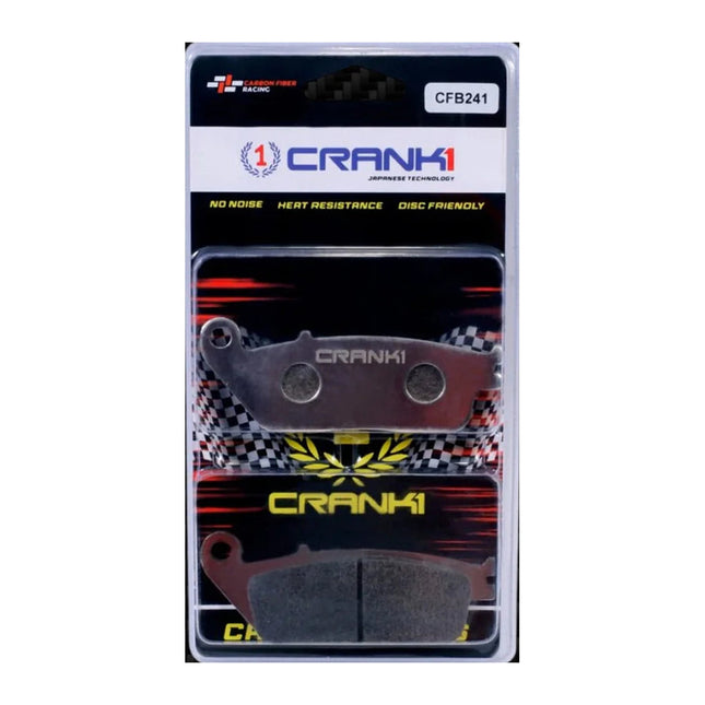 CRANK1 Carbon Brake Pads for Kawasaki Versys-X 300, CRANK1 CFB241 in retail packaging