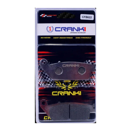 CRANK1 Brake Pads for Triumph Trident 660, Sintered, Front & Rear, CRANK1 CFB622 in retail packaging