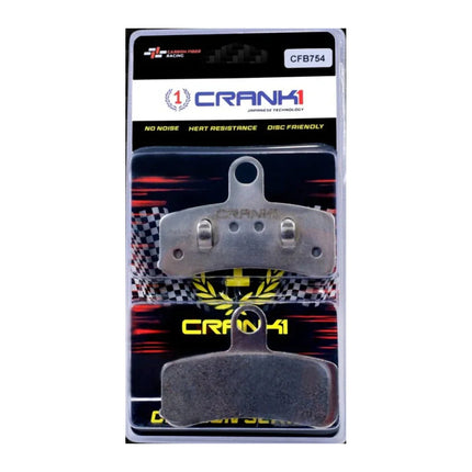 CRANK1 Brake Pads for Harley Davidson Heritage Softail Classic, Sintered, Front & Rear, CRANK1 CFB754 in retail packaging