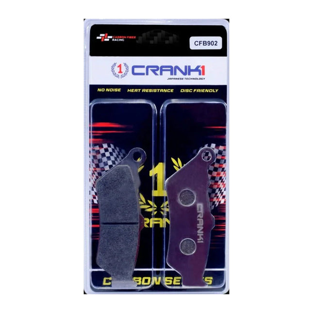 CRANK1 Carbon Brake Pads for Royal Enfield Super Meteor 650, CRANK1 CFB902 in retail packaging