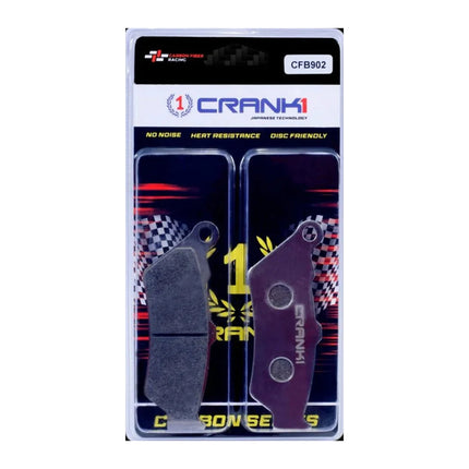 CRANK1 Carbon Brake Pads for Royal Enfield Guerrilla 450, CRANK1 CFB902 in retail packaging