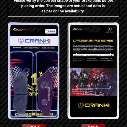 CRANK1 Brake Pads for Triumph Rocket 3 Storm — Sintered, Front & Rear