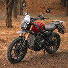 Legundary Triumph Scrambler 400 X Hector Crash Guard Black mild steel installed on motorcycle