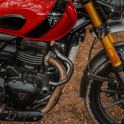 Legundary Triumph Scrambler 400 X Hector Crash Guard Black – Mild Steel