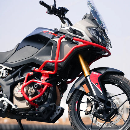 Mototorque Red Crash Guard for TVS Apache RTX 300 engine side protection