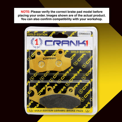Ceramic Brake Pads For Triumph Street Twin - Rear - CRM043/2 - 1 Set - CRANK1