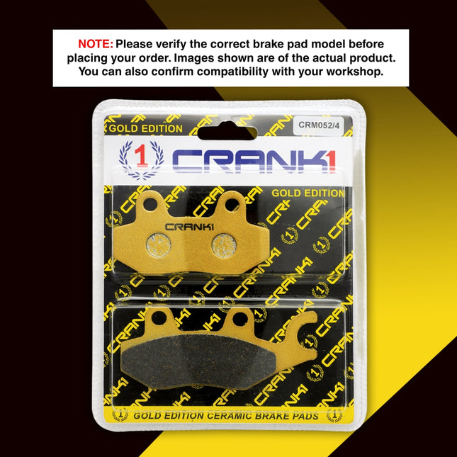 Ceramic Brake Pads For Kawasaki Ninja 250R - Rear - CRM052/4 - 1 Set - CRANK1
