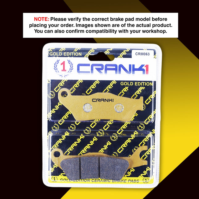 Ceramic Brake Pads For Aprilia SR125 - Front - CRM063 - 1 Set - CRANK1