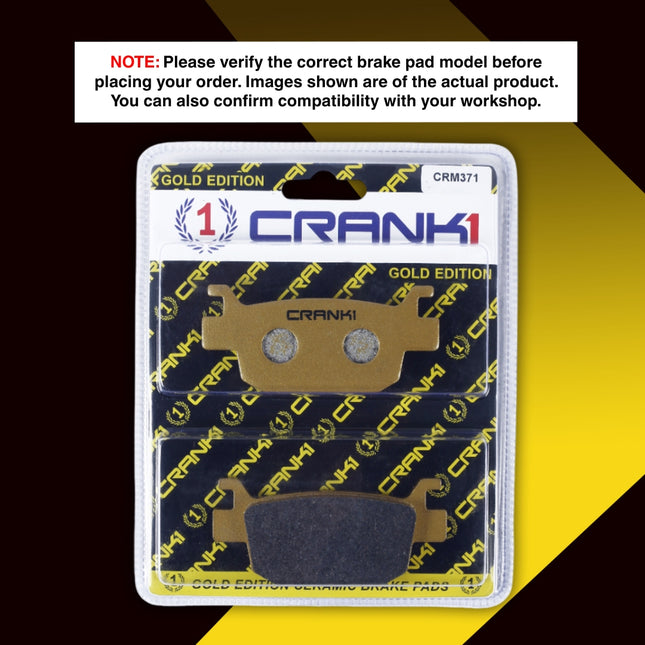 Ceramic Brake Pads For Benelli BN 302 - Rear - CRM371 - 1 Set - CRANK1