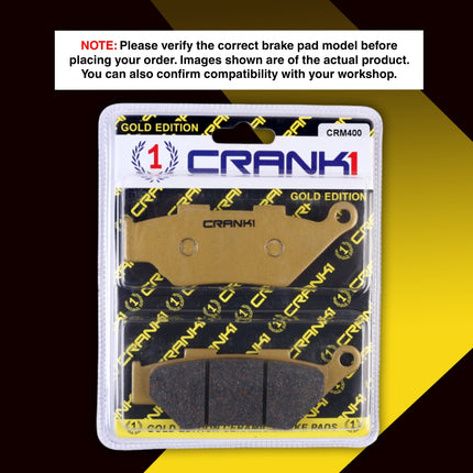 Ceramic Brake Pads For Benelli Imperiale 400 - Front - CRM400 - 1 Set - CRANK1