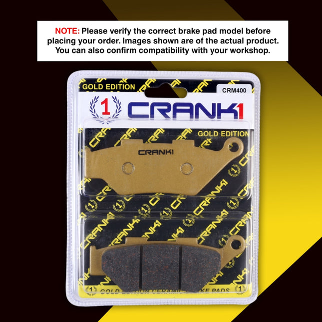 Ceramic Brake Pads For Benelli Imperiale 400 - Front - CRM400 - 1 Set - CRANK1