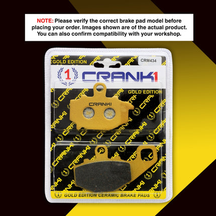 Ceramic Brake Pads For Kawasaki Ninja 650 (2006-2016) - Rear - CRM434 - 1 Set - CRANK1
