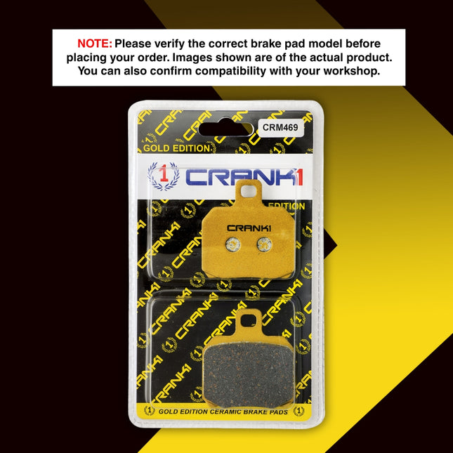 Ceramic Brake Pads For Benelli 502C Cruiser - Rear - CRM469 - 1 Set - CRANK1