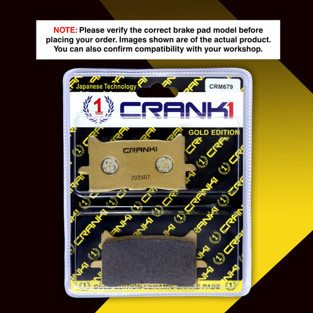 Ceramic Brake Pads For Honda CB300R (2018-2021) - Front - CRM679 - 1 Set - CRANK1