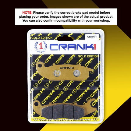 Ceramic Brake Pads For Honda X Blade 162 - Front - CRM771 - 1 Set - CRANK1