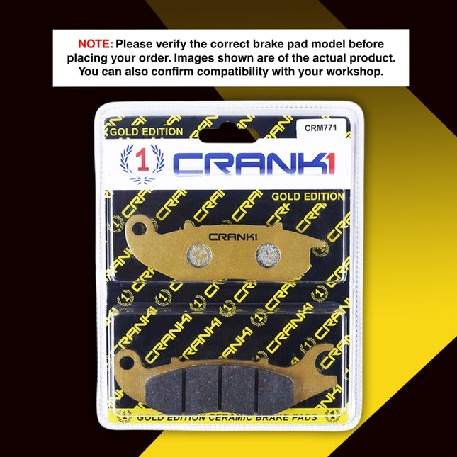 Ceramic Brake Pads For Honda CB200X (2021) - Front - CRM771 - 1 Set - CRANK1