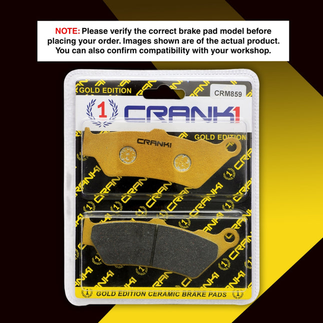 Ceramic Brake Pads For Benelli TRK 502 (2017 Onwards) - Front - CRM859 - 2 Sets - CRANK1