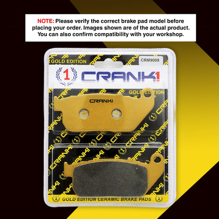 Ceramic Brake Pads For Harley Davidson Sportster Iron 883 (2009-2013) - Front - CRM9009 - 1 Set - CRANK1 – view 2