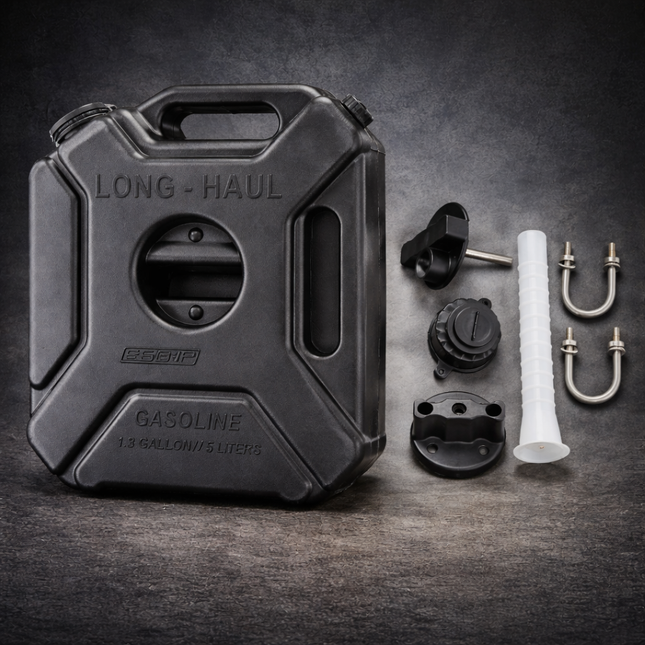 66BHP Long-Haul 5 litre motorcycle jerry can in red