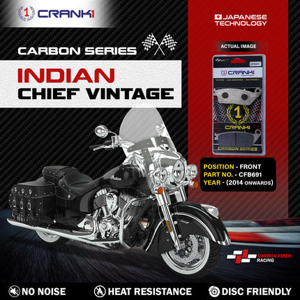CRANK1 Brake Pads for Indian Chief Vintage — Sintered, Front