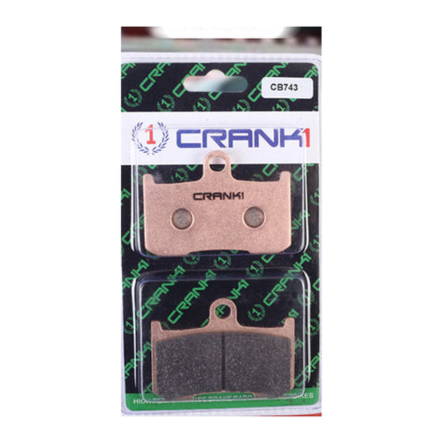 CRANK1 Brake Pads for Indian Chieftain Dark Horse, Sintered, Front, in retail packaging