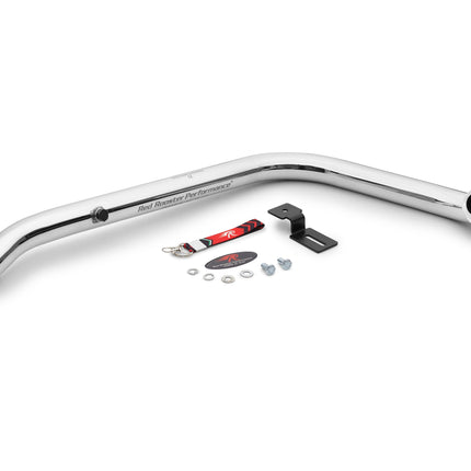 Red Rooster polish bend pipe for Honda H'ness CB350, supplied with the Bend pipe included option