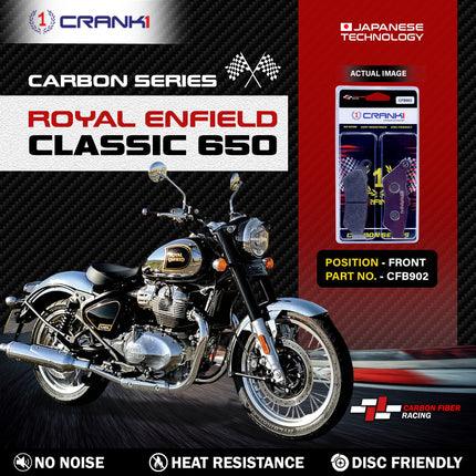 CRANK1 Carbon Brake Pads for Royal Enfield Classic 650