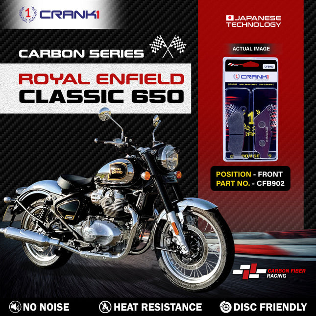 CRANK1 Carbon Brake Pads for Royal Enfield Classic 650