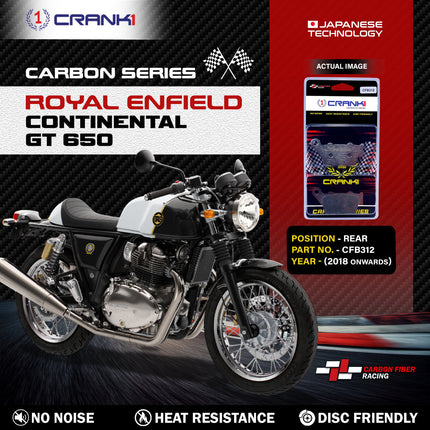 CRANK1 Carbon Brake Pads for Royal Enfield Continental GT 650