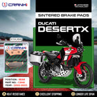Sintered Brake Pads For Ducati DesertX (2022-2023) - Rear - CB181 - 1 Set - CRANK1