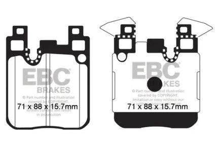 EBC Yellowstuff Rear Brake Pad Set for BMW Current M3/M4 (DP42133R)