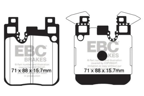 EBC Yellowstuff Rear Brake Pad Set for BMW Current M3/M4 (DP42133R)