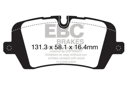 EBC Yellowstuff Rear Brake Pad Set for LANDROVER Ragne Rover IV & 3 more (DP42161R)