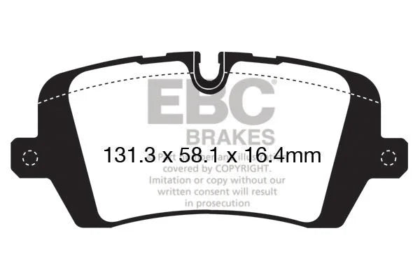EBC Yellowstuff Rear Brake Pad Set for LANDROVER Ragne Rover IV & 3 more (DP42161R)
