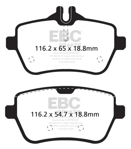 EBC Yellowstuff Rear Brake Pad Set for MERCEDES S Class W222 & 1 more (DP42180R)