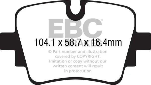 EBC Yellowstuff Rear Brake Pad Set for JAGUAR F type V6 (DP42190R)