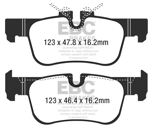 EBC Yellowstuff Rear Brake Pad Set for BMW 2 SERIES F44 & 2 more (DP42235R)