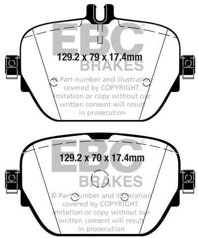 EBC Yellowstuff Rear Brake Pad Set for MERCEDES E63 AMG S W213 (DP42314R)