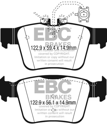 EBC Yellowstuff Rear Brake Pad Set for Maserati Quattroporte M139 & 1 more (DP42315R)