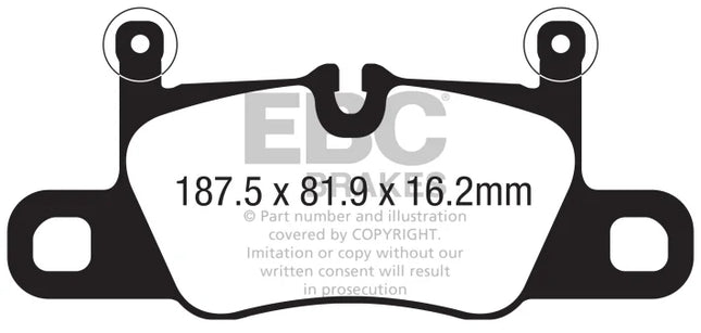 EBC Yellowstuff Rear Brake Pad Set for PORSCHE 911 992 carrera (DP42371R)