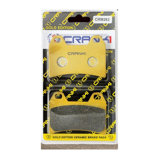 CRANK1 Brake Pads for Ducati Multistrada 1200, Ceramic & Sintered, Front & Rear, in retail packaging