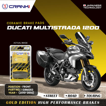 Ceramic Brake Pads For Ducati Multistrada 1200 (2010-2014) - Front - CRM262 - 2 Sets - CRANK1