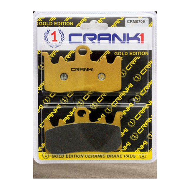 CRANK1 Brake Pads for Ducati Scrambler 1100, Ceramic, Front & Rear, in retail packaging