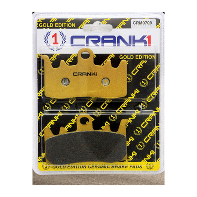 CRANK1 Brake Pads for Ducati Scrambler 800 Icon Dark, Ceramic & Sintered, Front & Rear, in retail packaging