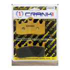 CRANK1 Brake Pads for Ducati Scrambler 800 Icon, Ceramic & Sintered, Front & Rear, in retail packaging